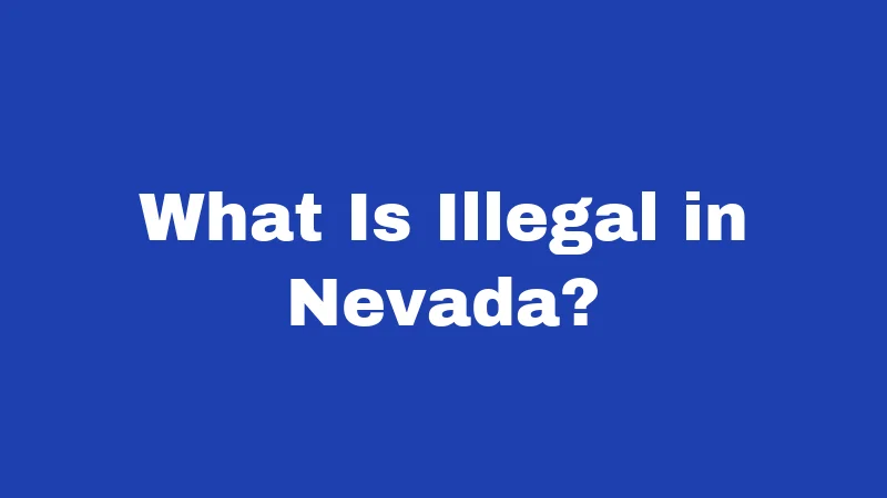 Gambling Laws in Nevada (2026): Rules Every Player Must Know 2 What Is Illegal in Nevada?