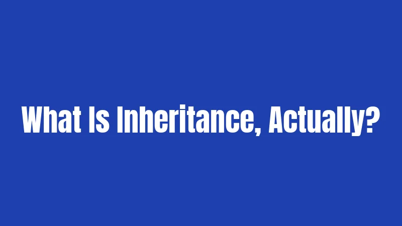 What Is Inheritance, Actually?