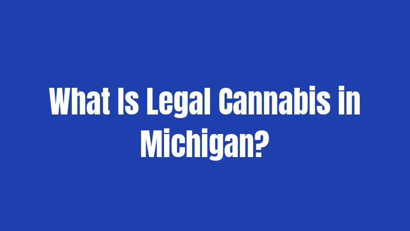 What Is Legal Cannabis in Michigan?