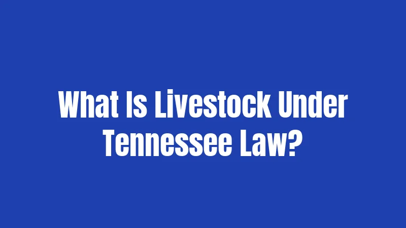 Livestock Laws in Tennessee (2026): Rules Every Animal Owner Must Know 1 What Is Livestock Under Tennessee Law?