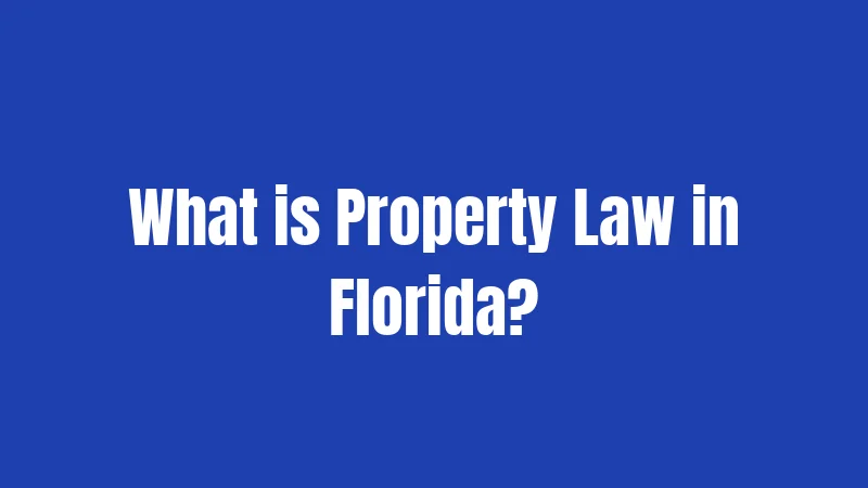 What is Property Law in Florida?