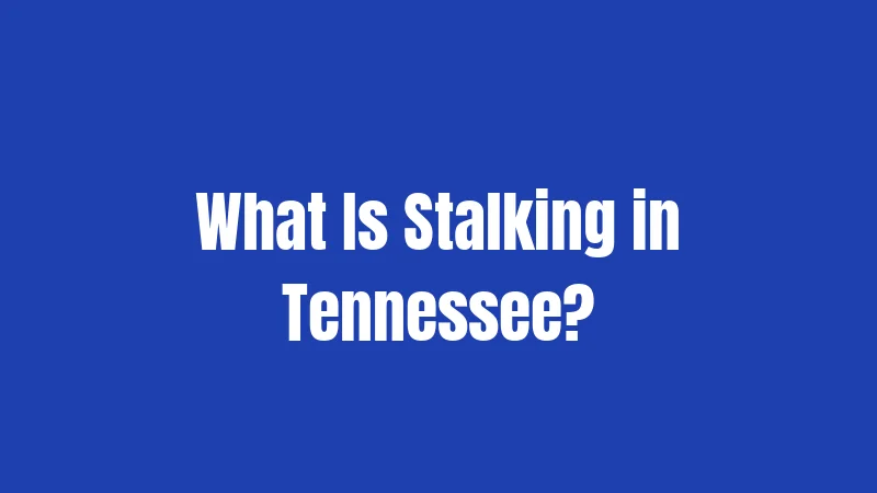 Stalking Laws in Tennessee (2026): Penalties, Types, and Victim Rights 1 What Is Stalking in Tennessee?
