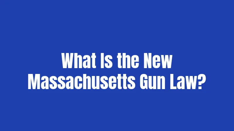 What Is the New Massachusetts Gun Law?