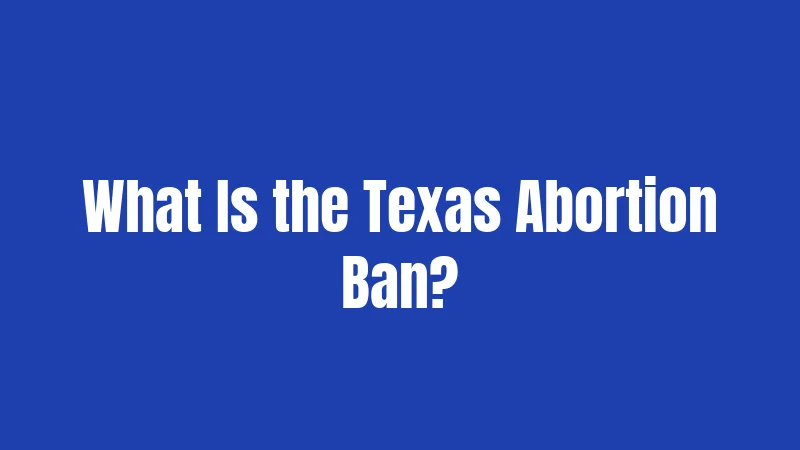 What Is the Texas Abortion Ban?