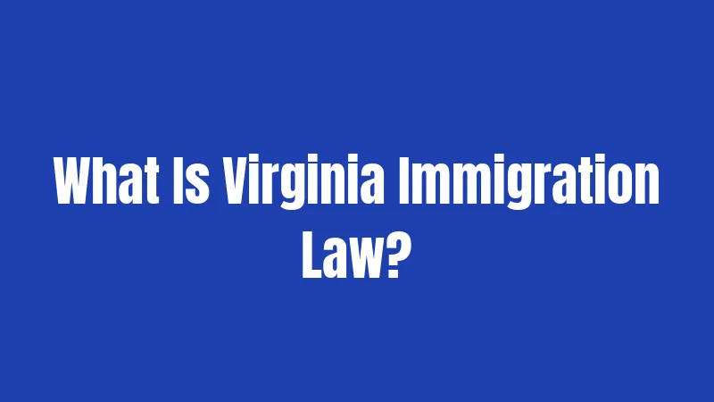 What Is Virginia Immigration Law?