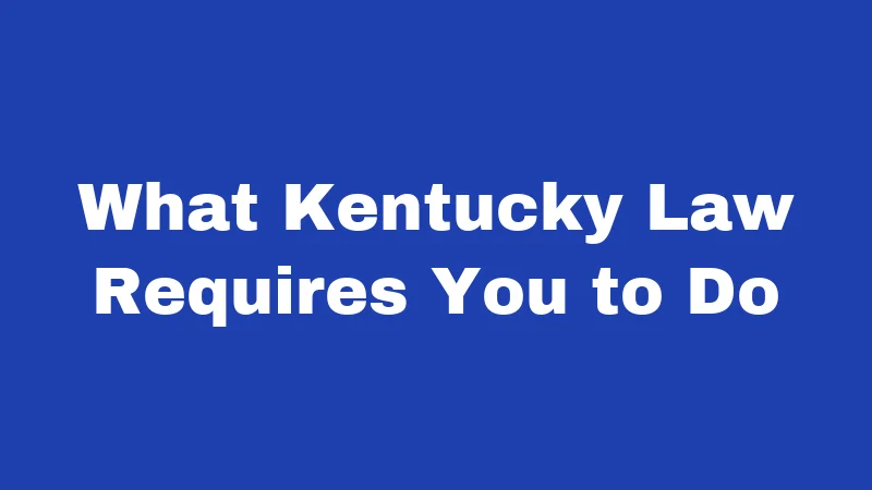Hit and Run Laws in Kentucky (2026): Don't Drive Away From This 1 What Kentucky Law Requires You to Do