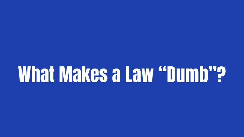 What Makes a Law “Dumb”?
