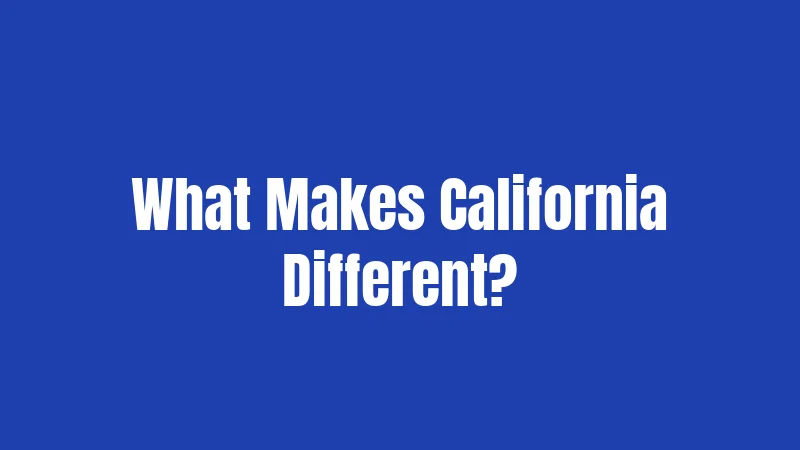 What Makes California Different?