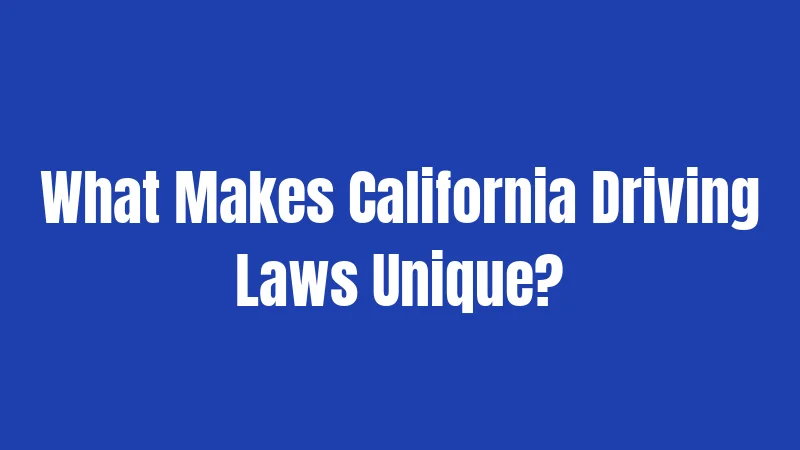 California Driving Laws (2026): Stay Legal on the Road 1 What Makes California Driving Laws Unique?