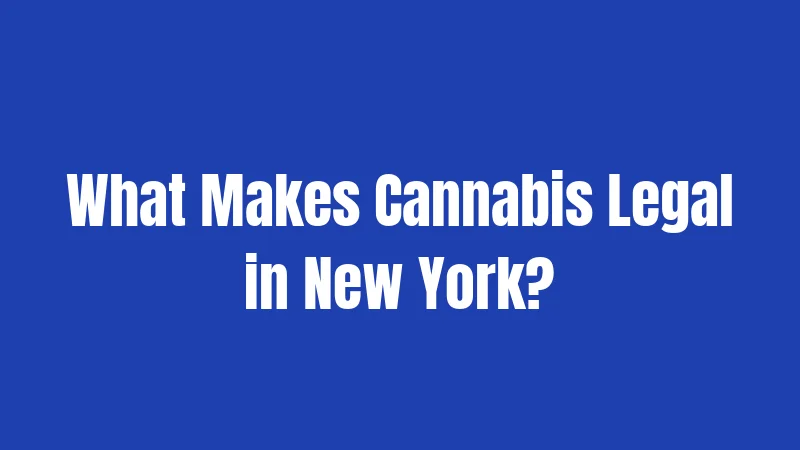 What Makes Cannabis Legal in New York?