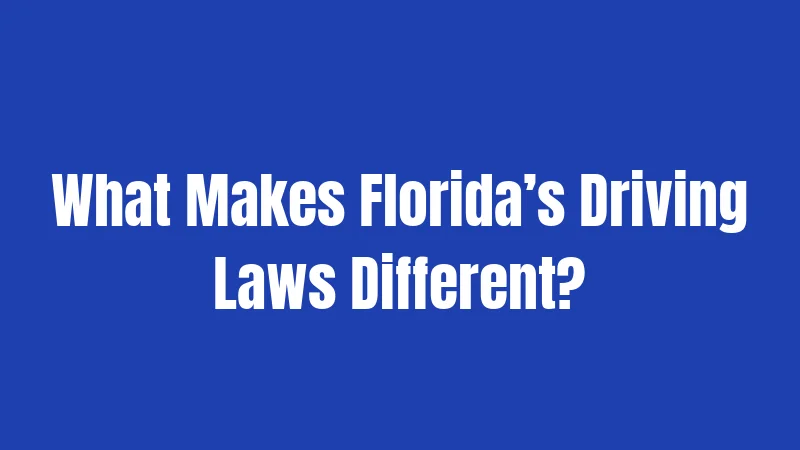 What Makes Florida’s Driving Laws Different?