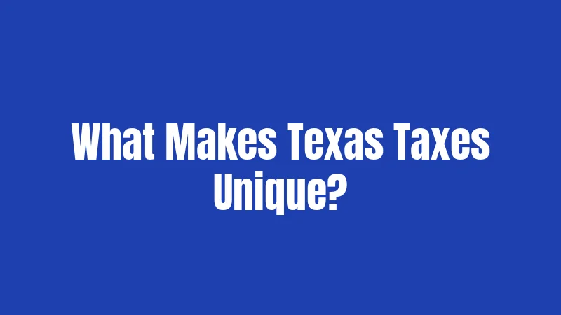 What Makes Texas Taxes Unique?
