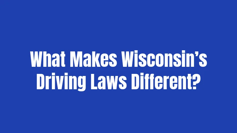 What Makes Wisconsin’s Driving Laws Different?