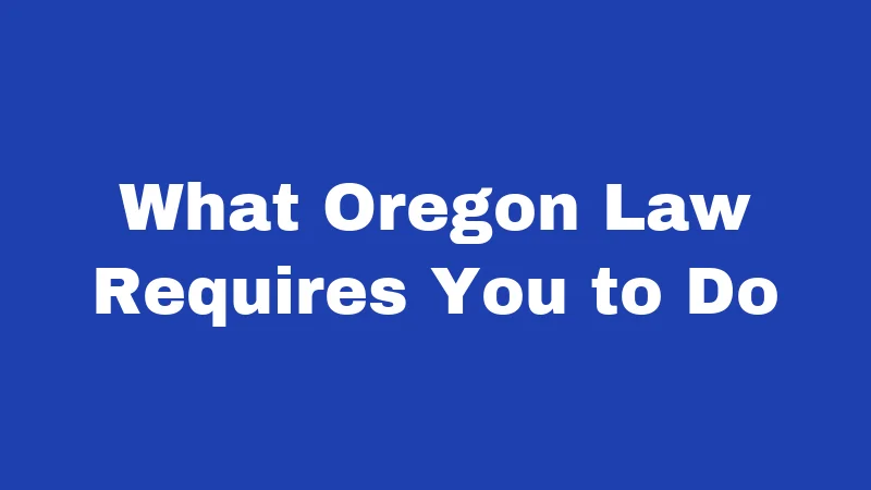 Hit and Run Laws in Oregon (2026): Don't Drive Away 1 What Oregon Law Requires You to Do