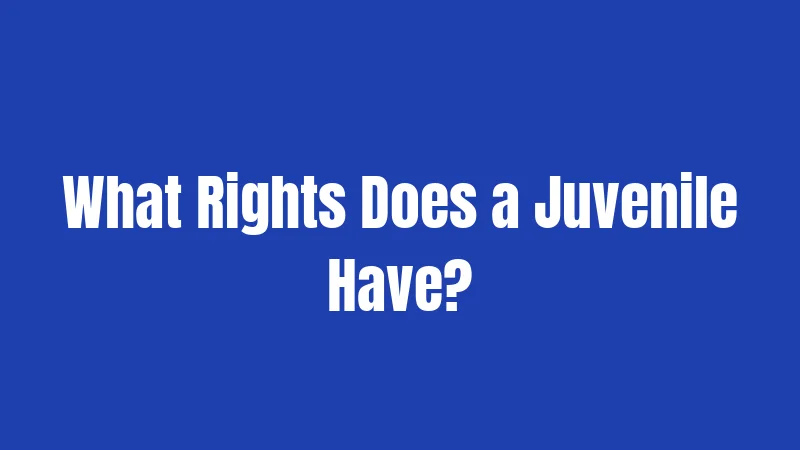 What Rights Does a Juvenile Have?