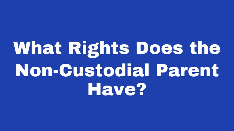 Custody Laws in Oregon (2026): Your Rights, Clearly Explained 3 What Rights Does the Non-Custodial Parent Have?
