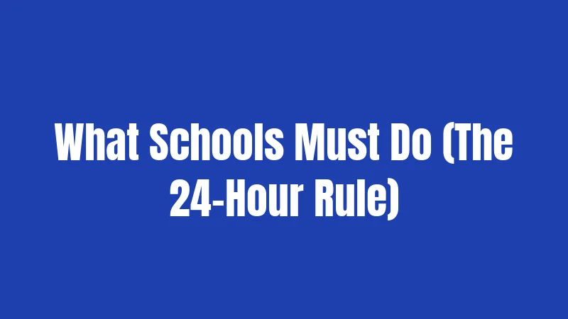 What Schools Must Do (The 24-Hour Rule)