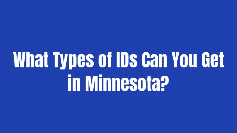 What Types of IDs Can You Get in Minnesota?