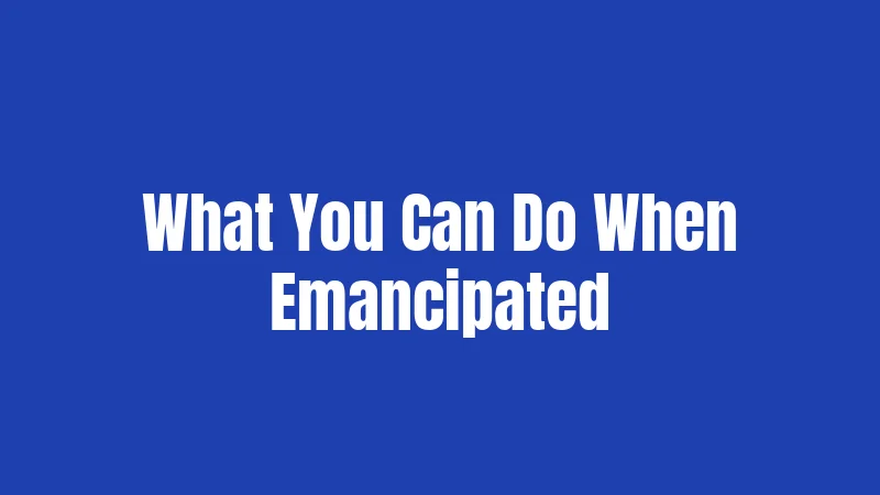 Emancipation Laws in Colorado (2026): Breaking Free at 16.5 3 What You Can Do When Emancipated