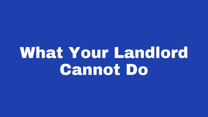 Tenant Laws in Oregon (2026): Rights Every Renter Should Know 4 What Your Landlord Cannot Do