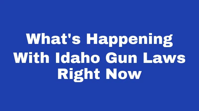 Suppressor Laws in Idaho (2026): Quiet Guns, Loud Questions Answered 4 What's Happening With Idaho Gun Laws Right Now