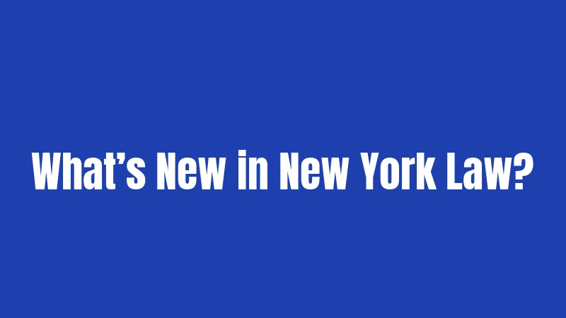 New York Laws in 2026: Recent Changes That Affect You 1 What’s New in New York Law?