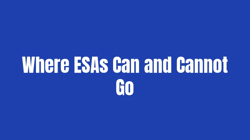 Where ESAs Can and Cannot Go