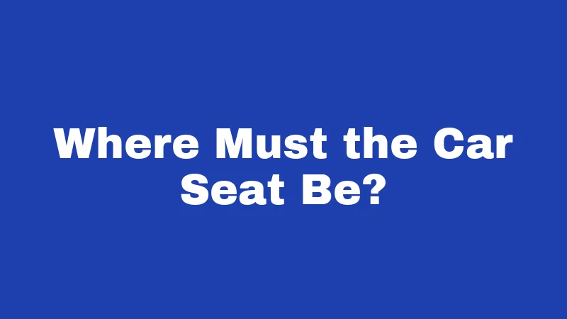 Car Seat Laws in Nevada (2026): Rules Every Parent Must Know 2 Where Must the Car Seat Be?