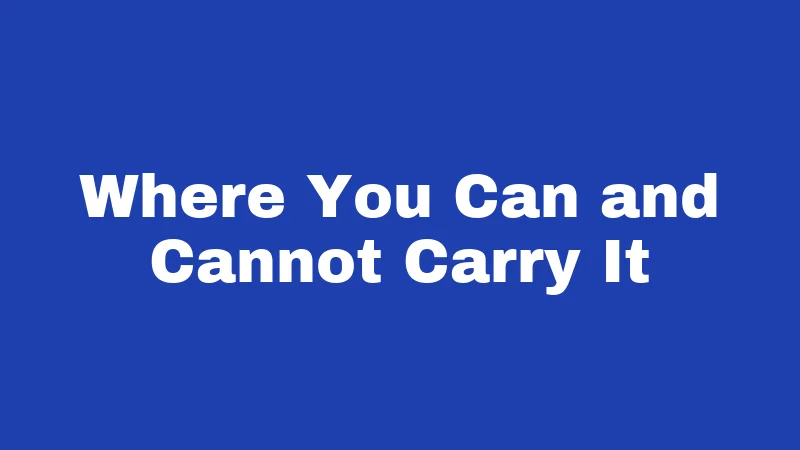 Pepper Spray Laws in Washington (2026): Carry Smart, Stay Safe 2 Where You Can and Cannot Carry It