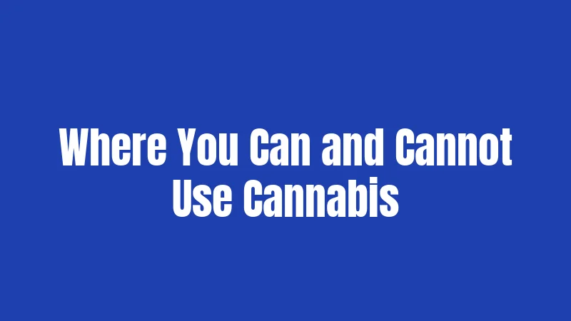 Where You Can and Cannot Use Cannabis
