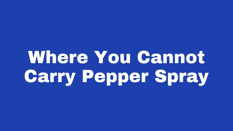 Pepper Spray Laws in South Carolina (2026): Your No-Nonsense Carry Guide 2 Where You Cannot Carry Pepper Spray