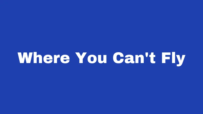 Where You Can't Fly