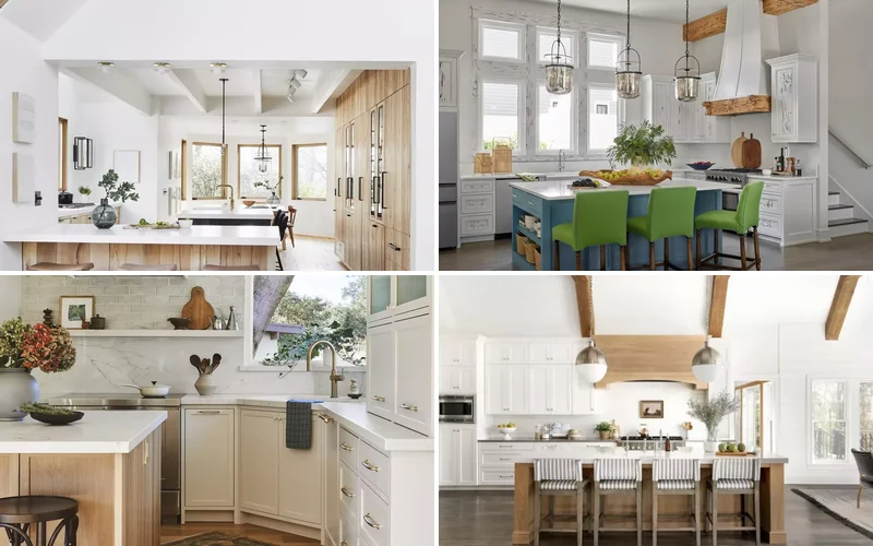 white and wood kitchen ideas featured