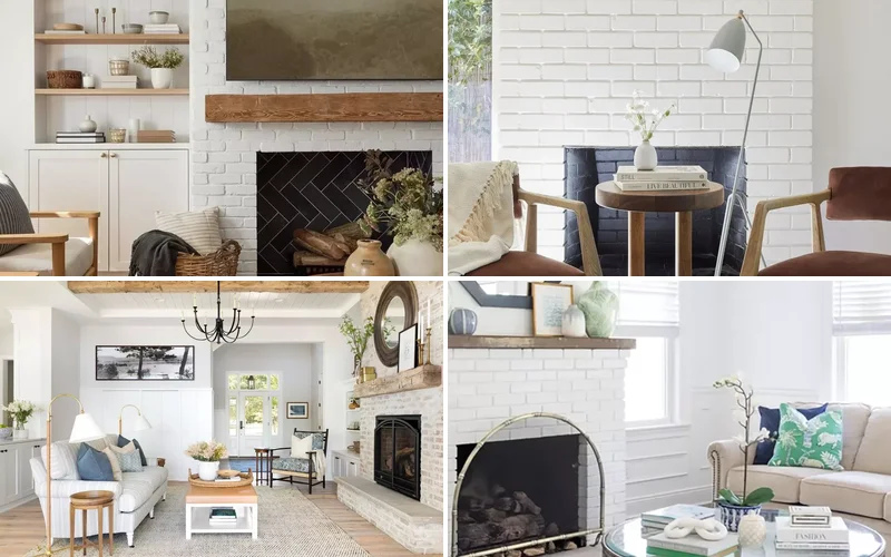 42 Stunning White Brick Fireplace Ideas That Will Transform Your Living Space