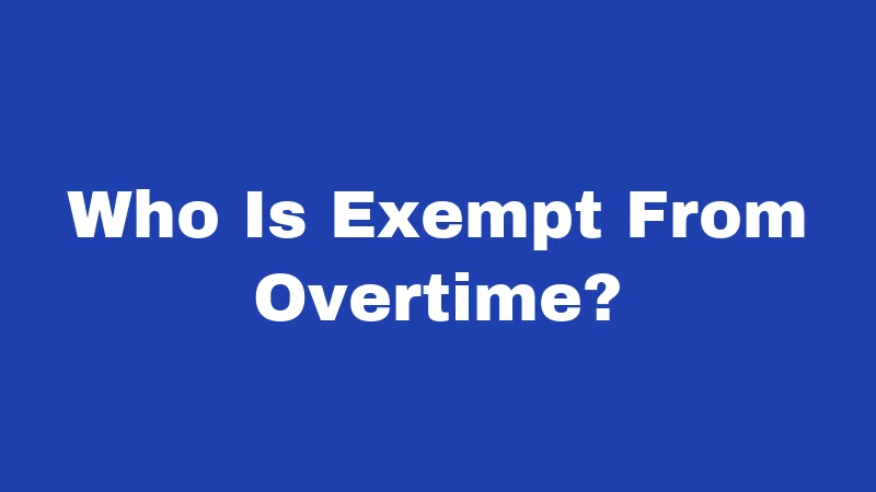 Overtime Laws in Louisiana (2026): Your Paycheck Rights Explained 2 Who Is Exempt From Overtime?
