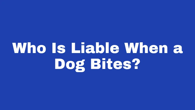 Who Is Liable When a Dog Bites?