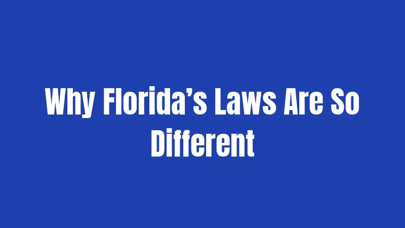 Why Florida’s Laws Are So Different