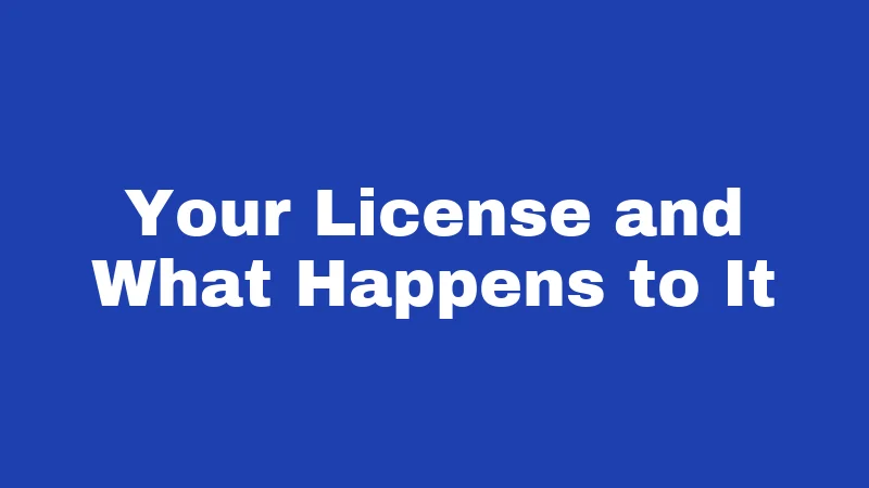 Your License and What Happens to It