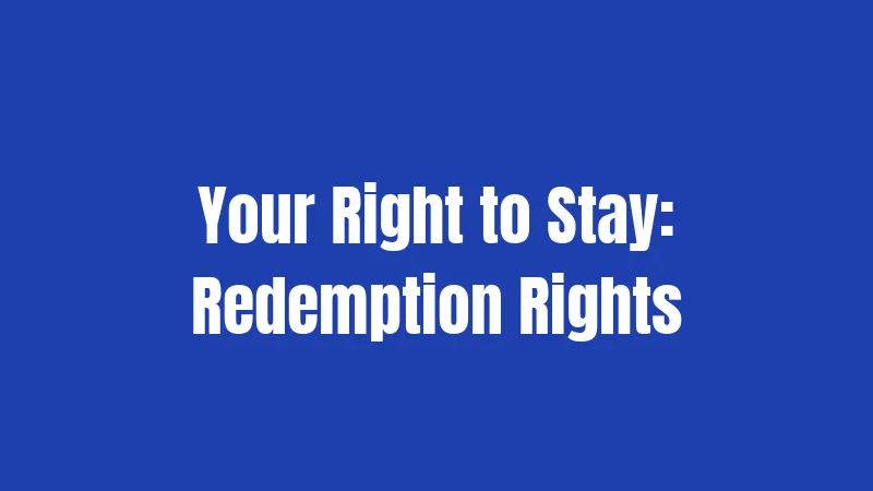 Your Right to Stay: Redemption Rights