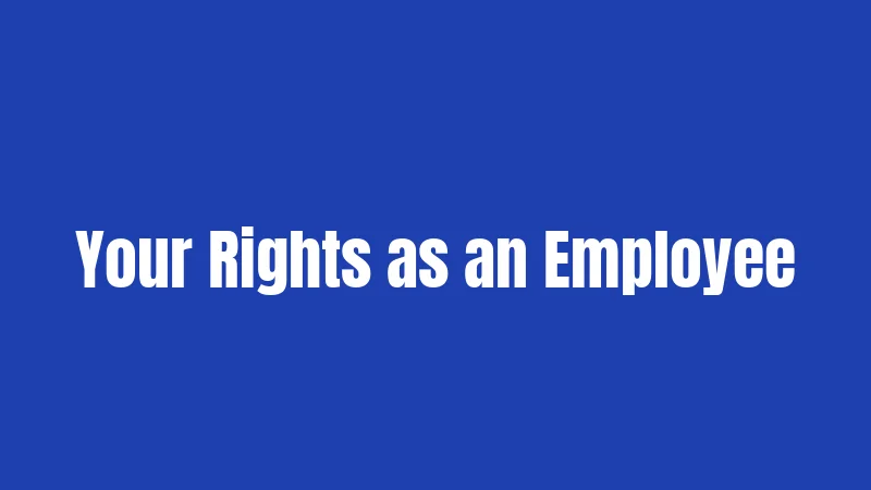 Your Rights as an Employee